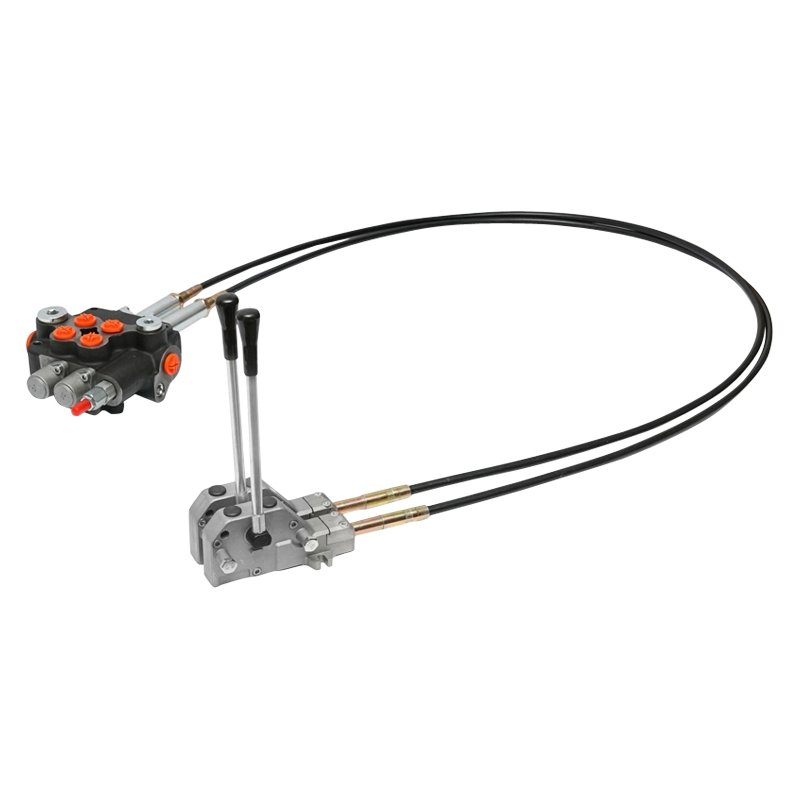 Distribuitor hidraulic cu 2 manete, lungime cablu 2.5m presiune 250 bar debit 80L/min Breckner Germany
